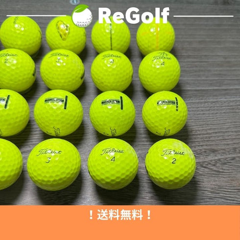 【中古】 【送料無料】 ロストボール タイトリスト ツアーソフト イエロー 2024年モデル 20球 Cランク リゴルフ